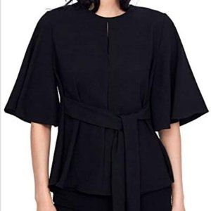 ZARA Flutter Sleeve Blouse with Tie